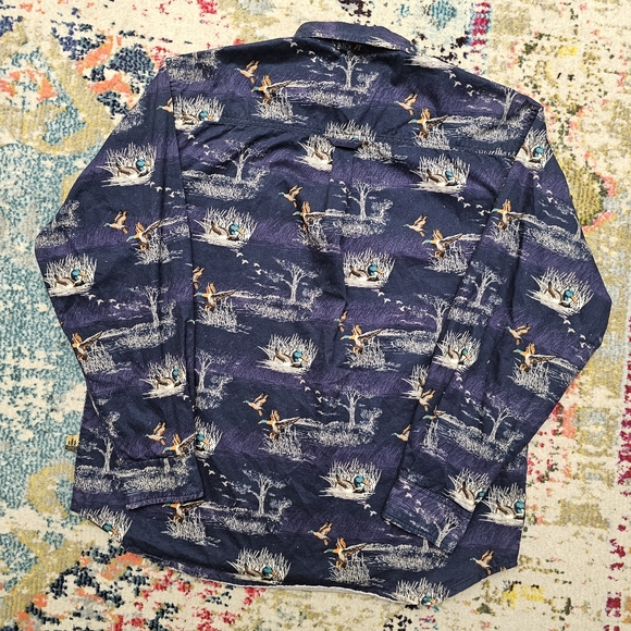 FIELD TESTED OUTDOOR LIFE Mens Large Duck Hunting Button-Up Shirt L/S Scenery - Picture 4 of 11